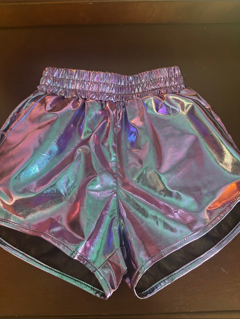 Iridescent Purple Girls 4-5T Athletic Shorts